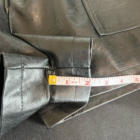 FAUX LEATHER ELASTIC HIGH WAIST PAPER BAG WOMENS SHORTS NWT XL - Picture 12 of 13